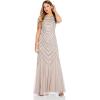 imageAdrianna Papell Womens Bell Sleeve Tie Front DressMarble
