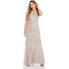 imageAdrianna Papell Womens Bell Sleeve Tie Front DressMarble