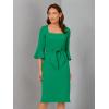 imageAdrianna Papell Womens Bell Sleeve Tie Front DressVivid Green