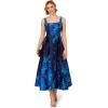 imageAdrianna Papell Womens Border Jacquard DressBlue Multi