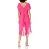imageAdrianna Papell Womens Chiffon Overlay Draped DressCabaret Pink