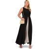 imageAdrianna Papell Womens Crepe Overlay Jumpsuit BlackIvory 16