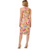 imageAdrianna Papell Womens Embroidered Column Midi DressPinkYellow Multi