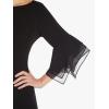 imageAdrianna Papell Womens Knit Crepe Tiered Sleeve DressBlack