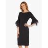 imageAdrianna Papell Womens Knit Crepe Tiered Sleeve DressBlack