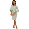 imageAdrianna Papell Womens Knit Crepe Tiered Sleeve DressIcy Sage