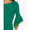 imageAdrianna Papell Womens Knit Crepe Tiered Sleeve DressRadiant Emerald