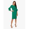 imageAdrianna Papell Womens Knit Crepe Tiered Sleeve DressRadiant Emerald