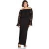 imageAdrianna Papell Womens Lace and Crepe JumpsuitBlack
