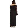 imageAdrianna Papell Womens Lace and Crepe JumpsuitBlack