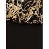 imageAdrianna Papell Womens Lace and Crepe JumpsuitBlackGold