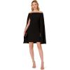 imageAdrianna Papell Womens Off Shoulder Cape DressBlack