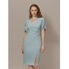 imageAdrianna Papell Womens Off Shoulder Cape DressCloudy Aqua