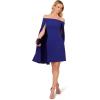 imageAdrianna Papell Womens Off Shoulder Cape DressDark Blue Violet