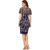 imageAdrianna Papell Womens Off Shoulder Cape DressNavyBlush