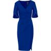 imageAdrianna Papell Womens Off Shoulder Cape DressViolet Cobalt