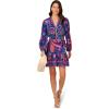 imageAdrianna Papell Womens Printed Short DressBlue Multi