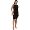 imageAdrianna Papell Womens Short Ruffle Crepe DressBlack