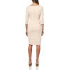 imageAdrianna Papell Womens Tipped Crepe Tie DressAlabasterBlack