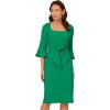 imageAdrianna Papell Womens Bell Sleeve Tie Front DressVivid Green