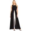 imageAdrianna Papell Womens Crepe Overlay Jumpsuit BlackIvory 16