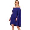 imageAdrianna Papell Womens Off Shoulder Cape DressDark Blue Violet