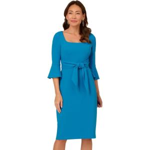 imageAdrianna Papell Womens Bell Sleeve Tie Front DressDeep Cerulean