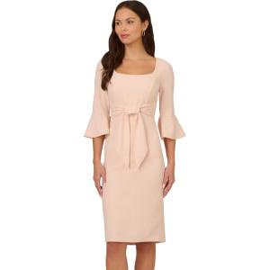 imageAdrianna Papell Womens Bell Sleeve Tie Front DressJoyful Blush