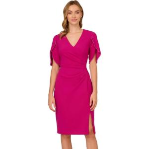imageAdrianna Papell Womens Off Shoulder Cape DressHot Orchid