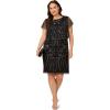 imageAdrianna Papell Womens Beaded Cocktail DressBlackGunmetal