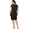 imageAdrianna Papell Womens Beaded Cocktail DressBlackGunmetal