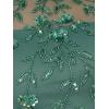imageAdrianna Papell Womens Beaded Floral Short DressGreen Slate