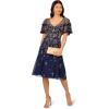 imageAdrianna Papell Womens Beaded Midi DressNavy Multi