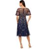 imageAdrianna Papell Womens Beaded Midi DressNavy Multi