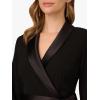 imageAdrianna Papell Womens Knit Crepe Tuxedo Wrap DressBlack