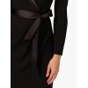 imageAdrianna Papell Womens Knit Crepe Tuxedo Wrap DressBlack