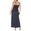 imageAdrianna Papell Womens Long Beaded Blouson GownNavy