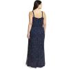 imageAdrianna Papell Womens Long Beaded Blouson GownNavy