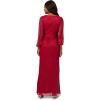 imageAdrianna Papell Womens Metallic Mesh Draped GownScarlet