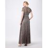 imageAdrianna Papell Womens ShortSleeve Grid Beaded GownLead