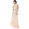 imageAdrianna Papell Womens Halter Art Deco Beaded Blouson DressNude