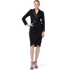 imageAdrianna Papell Womens Knit Crepe Tuxedo Wrap DressBlack