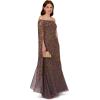 imageAdrianna Papell Womens Bead Cape Long DressMoonscape