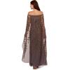 imageAdrianna Papell Womens Bead Cape Long DressMoonscape
