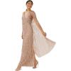imageAdrianna Papell Womens Beaded Cape Long DressRose Gold
