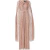 imageAdrianna Papell Womens Beaded Cape Long DressRose Gold
