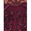 imageAdrianna Papell Womens Beaded Column Long DressCassis