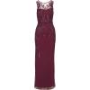 imageAdrianna Papell Womens Beaded Column Long DressCassis