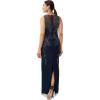 imageAdrianna Papell Womens Beaded Column Long DressMidnight