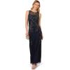 imageAdrianna Papell Womens Beaded Column Long DressMidnight